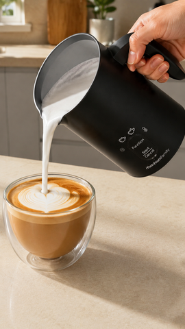 Cappuccino con cuore di schiuma