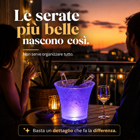 Secchiello LED 3 in 1 — Luci, Musica e Drink Ghiacciati