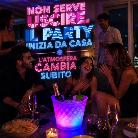 Secchiello LED 3 in 1 — Luci, Musica e Drink Ghiacciati